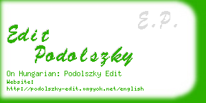 edit podolszky business card